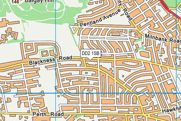 DD2 1SB map - OS VectorMap District (Ordnance Survey)