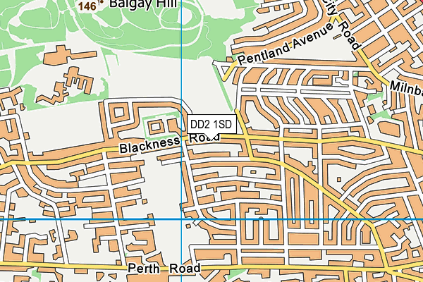 DD2 1SD map - OS VectorMap District (Ordnance Survey)