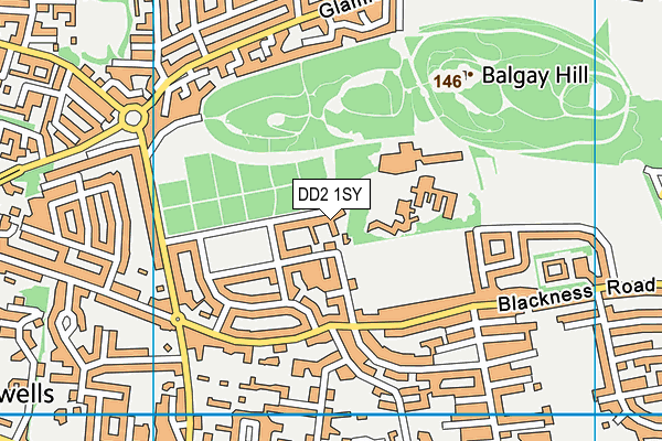 DD2 1SY map - OS VectorMap District (Ordnance Survey)