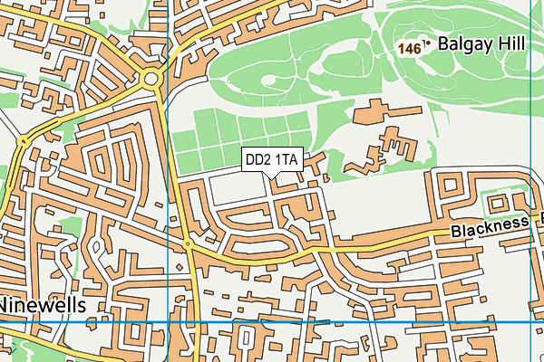 DD2 1TA map - OS VectorMap District (Ordnance Survey)