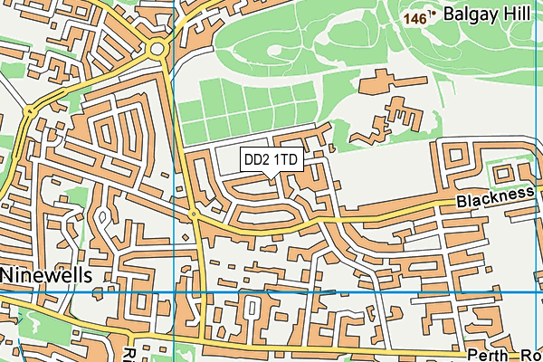 DD2 1TD map - OS VectorMap District (Ordnance Survey)
