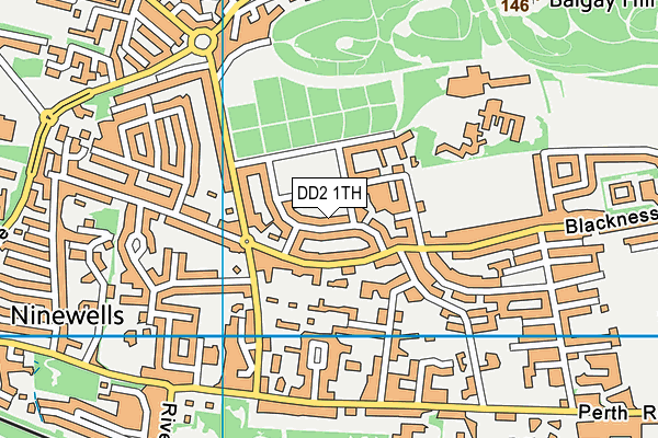 DD2 1TH map - OS VectorMap District (Ordnance Survey)