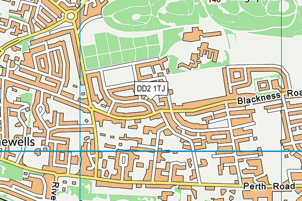 DD2 1TJ map - OS VectorMap District (Ordnance Survey)