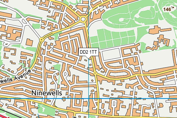 DD2 1TT map - OS VectorMap District (Ordnance Survey)