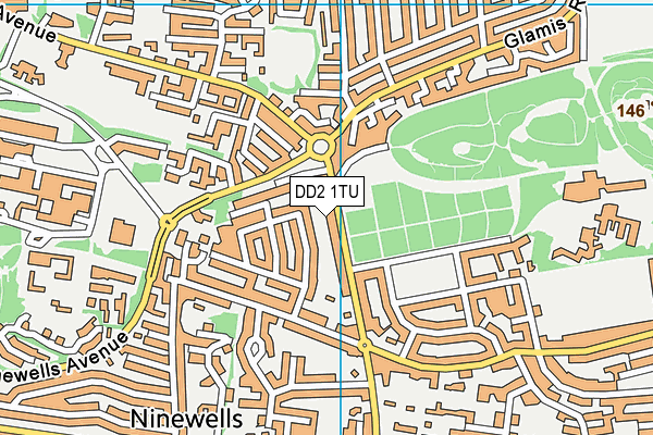 DD2 1TU map - OS VectorMap District (Ordnance Survey)