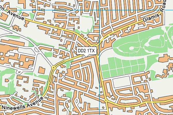 DD2 1TX map - OS VectorMap District (Ordnance Survey)