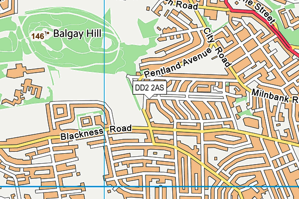 DD2 2AS map - OS VectorMap District (Ordnance Survey)