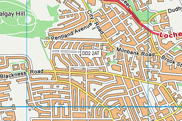 DD2 2AT map - OS VectorMap District (Ordnance Survey)