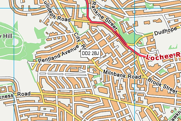 DD2 2BJ map - OS VectorMap District (Ordnance Survey)