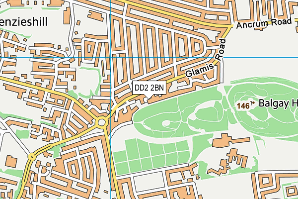 DD2 2BN map - OS VectorMap District (Ordnance Survey)