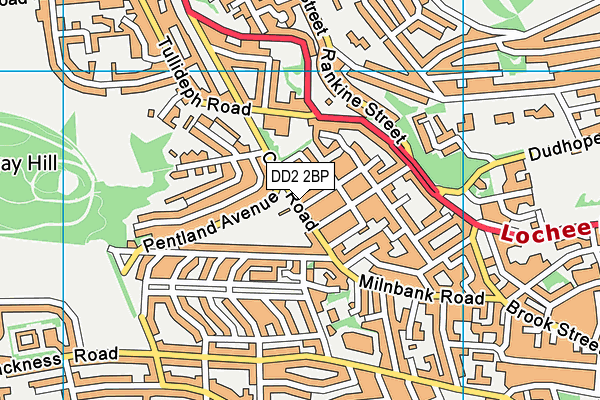 DD2 2BP map - OS VectorMap District (Ordnance Survey)