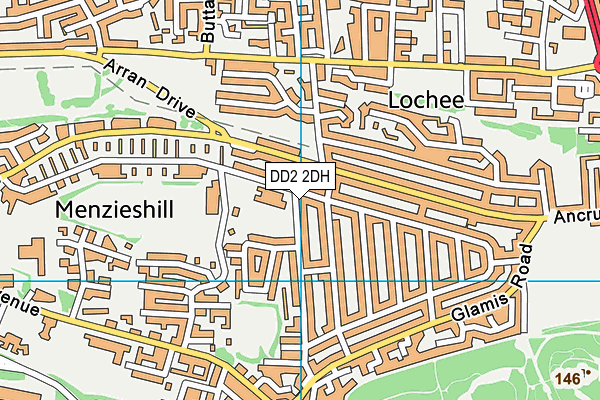 DD2 2DH map - OS VectorMap District (Ordnance Survey)