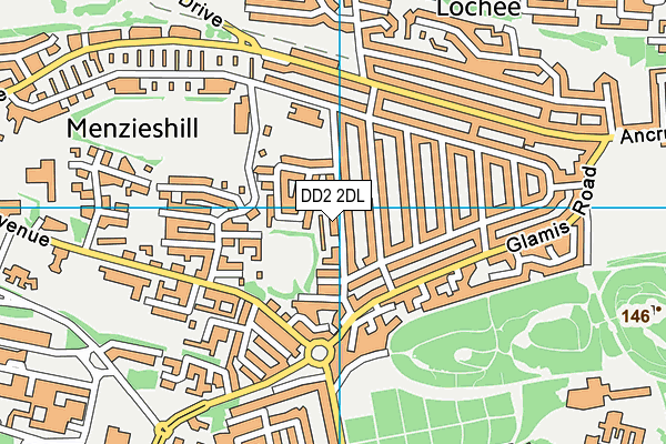 DD2 2DL map - OS VectorMap District (Ordnance Survey)