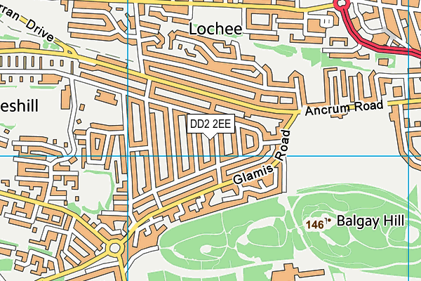 DD2 2EE map - OS VectorMap District (Ordnance Survey)