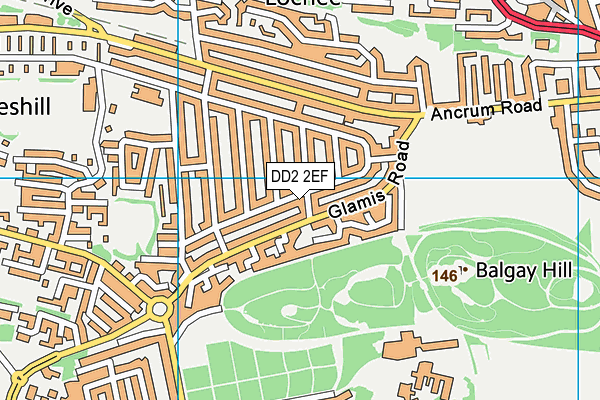 DD2 2EF map - OS VectorMap District (Ordnance Survey)