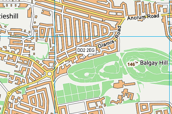 DD2 2EG map - OS VectorMap District (Ordnance Survey)