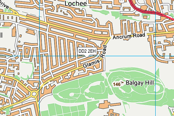 DD2 2EH map - OS VectorMap District (Ordnance Survey)