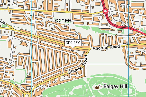 DD2 2EY map - OS VectorMap District (Ordnance Survey)