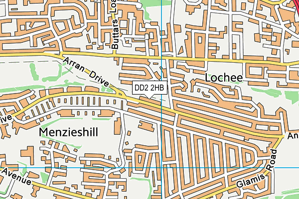 DD2 2HB map - OS VectorMap District (Ordnance Survey)