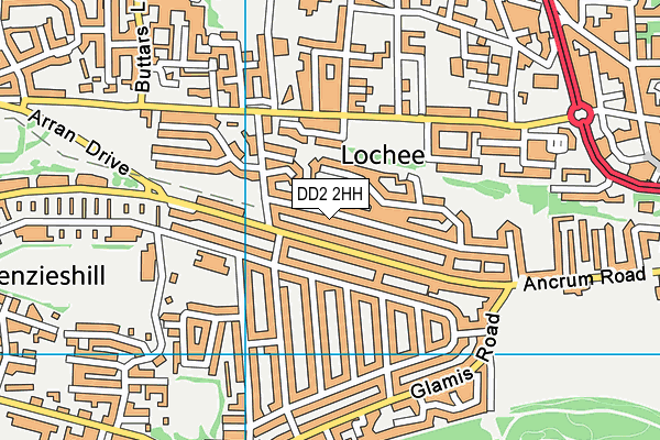 DD2 2HH map - OS VectorMap District (Ordnance Survey)