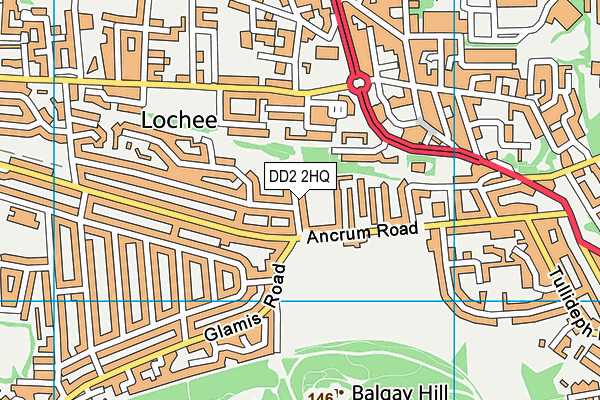 DD2 2HQ map - OS VectorMap District (Ordnance Survey)