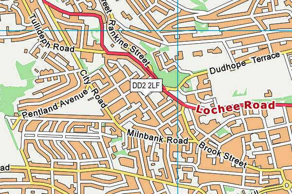 DD2 2LF map - OS VectorMap District (Ordnance Survey)