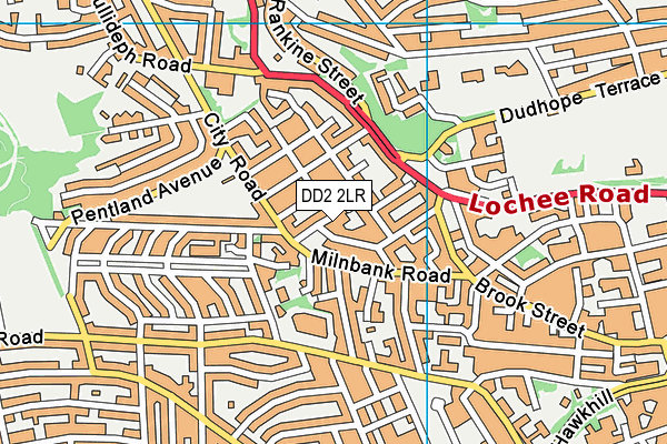 DD2 2LR map - OS VectorMap District (Ordnance Survey)