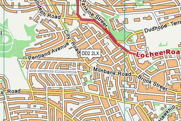 DD2 2LX map - OS VectorMap District (Ordnance Survey)