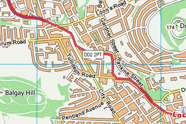 DD2 2PT map - OS VectorMap District (Ordnance Survey)