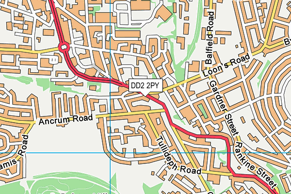 DD2 2PY map - OS VectorMap District (Ordnance Survey)