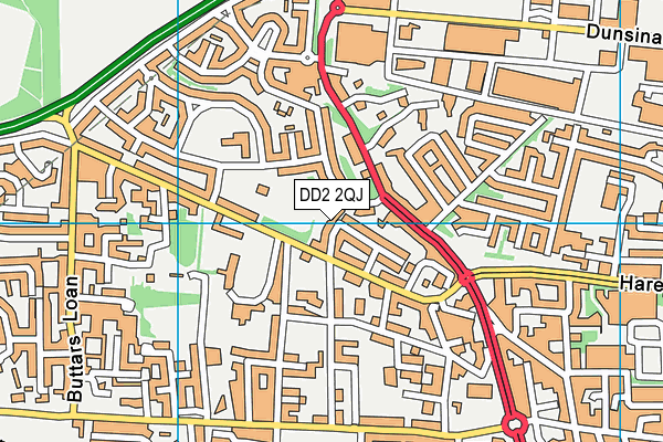DD2 2QJ map - OS VectorMap District (Ordnance Survey)