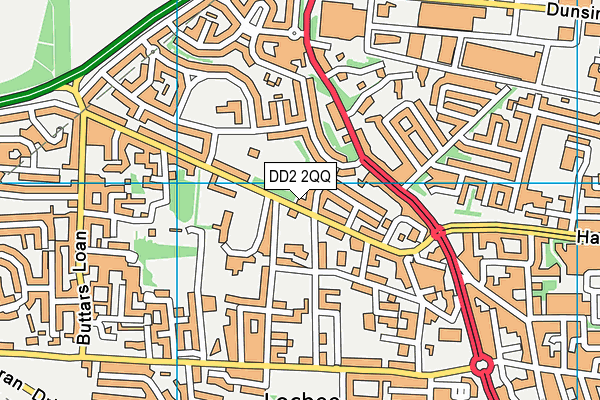 DD2 2QQ map - OS VectorMap District (Ordnance Survey)