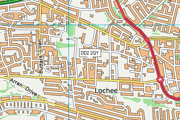 DD2 2QY map - OS VectorMap District (Ordnance Survey)