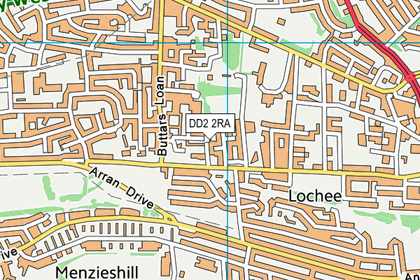 DD2 2RA map - OS VectorMap District (Ordnance Survey)