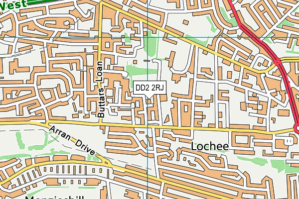 DD2 2RJ map - OS VectorMap District (Ordnance Survey)