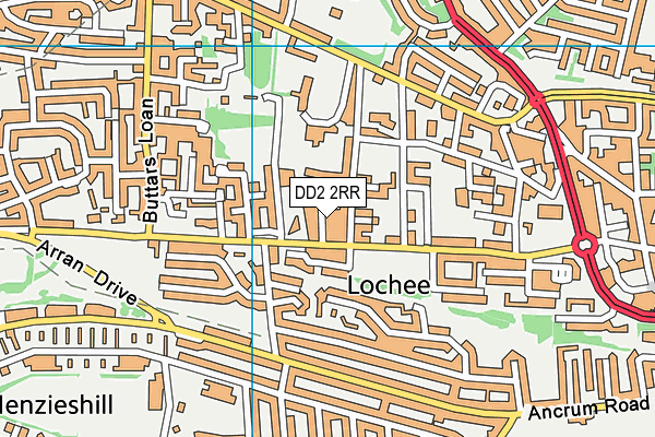 DD2 2RR map - OS VectorMap District (Ordnance Survey)