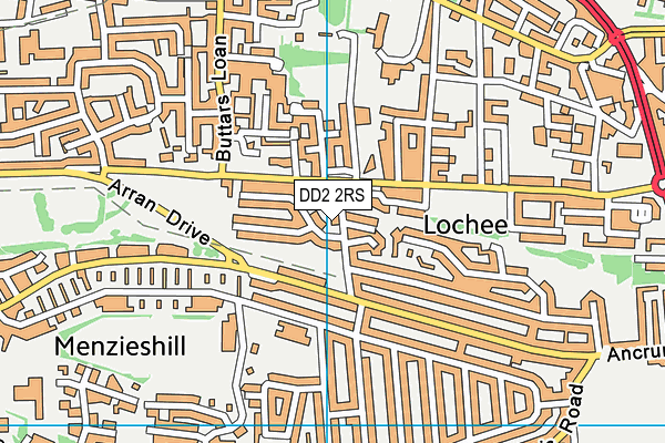 DD2 2RS map - OS VectorMap District (Ordnance Survey)