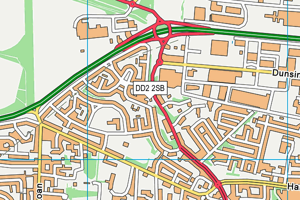 DD2 2SB map - OS VectorMap District (Ordnance Survey)