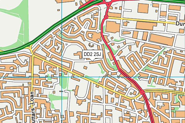 DD2 2SJ map - OS VectorMap District (Ordnance Survey)