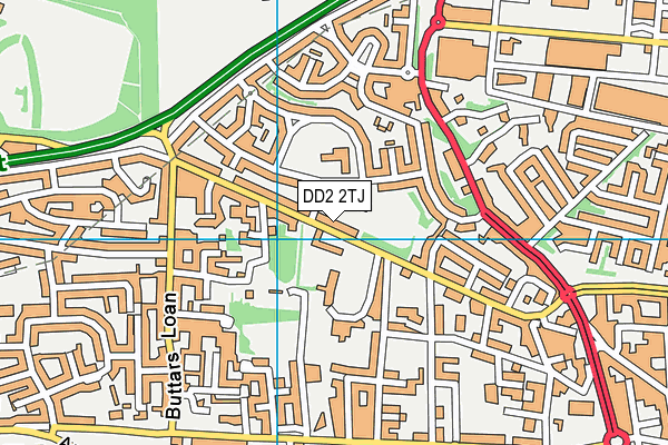 DD2 2TJ map - OS VectorMap District (Ordnance Survey)