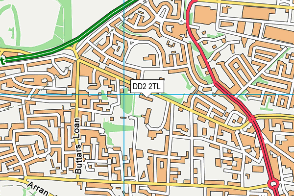 DD2 2TL map - OS VectorMap District (Ordnance Survey)