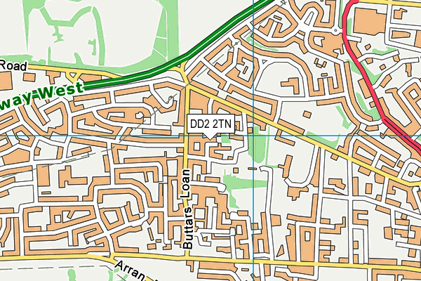 DD2 2TN map - OS VectorMap District (Ordnance Survey)
