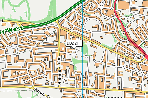 DD2 2TT map - OS VectorMap District (Ordnance Survey)