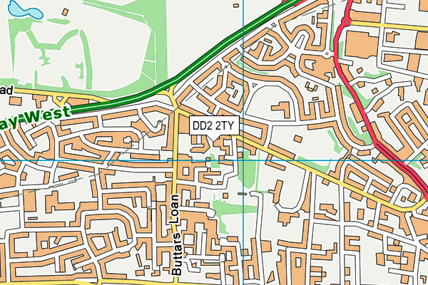 DD2 2TY map - OS VectorMap District (Ordnance Survey)