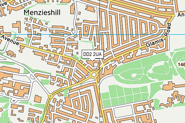 DD2 2UA map - OS VectorMap District (Ordnance Survey)