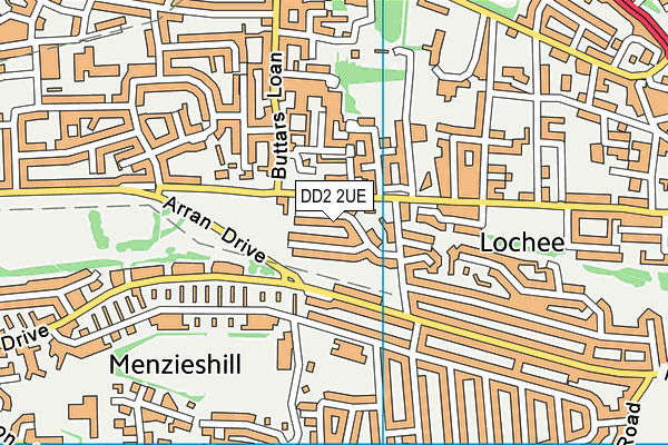 DD2 2UE map - OS VectorMap District (Ordnance Survey)