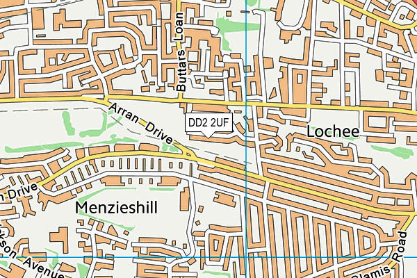 DD2 2UF map - OS VectorMap District (Ordnance Survey)