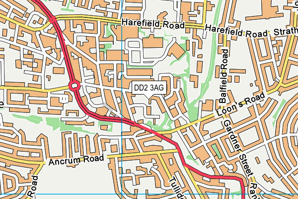 DD2 3AG map - OS VectorMap District (Ordnance Survey)