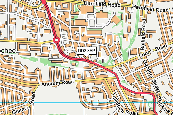 DD2 3AP map - OS VectorMap District (Ordnance Survey)