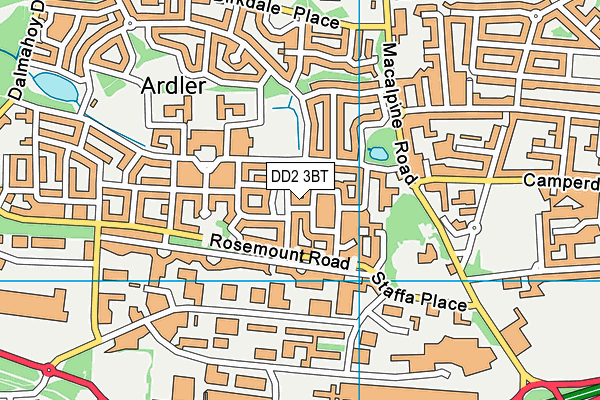 DD2 3BT map - OS VectorMap District (Ordnance Survey)